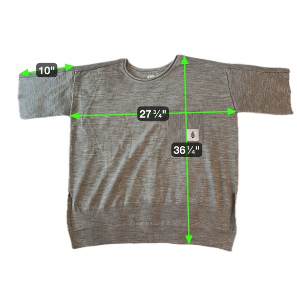 Free People The Recovery Knit Short Sleeve Oversized Sweater Size XL - Picture 15 of 16